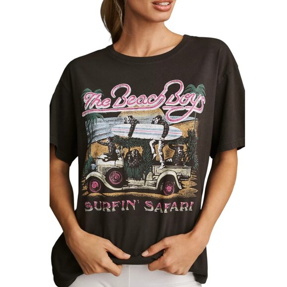 Anthropologie Beach Boys Letluv Graphic T-Shirt - Picture 1 of 7